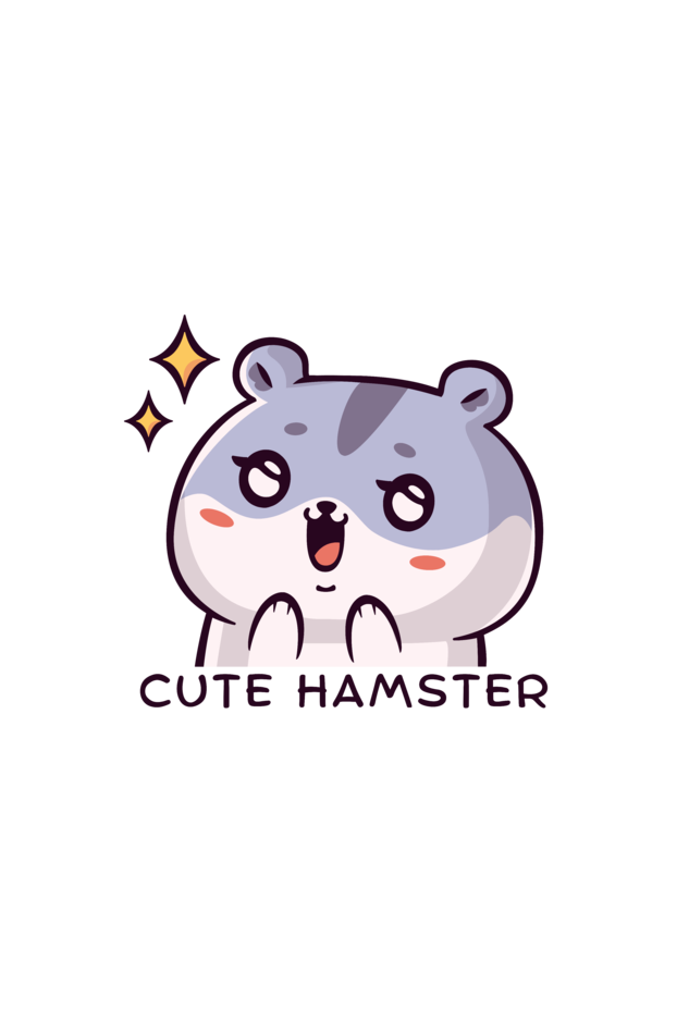 Cute Hamster White Printed T-Shirt For Girl - WowWaves - 1