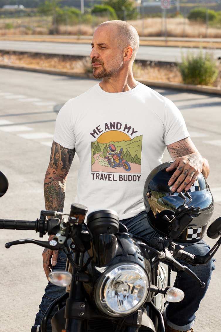 Mountain Motorcycle Printed T-Shirt For Men - WowWaves - 4