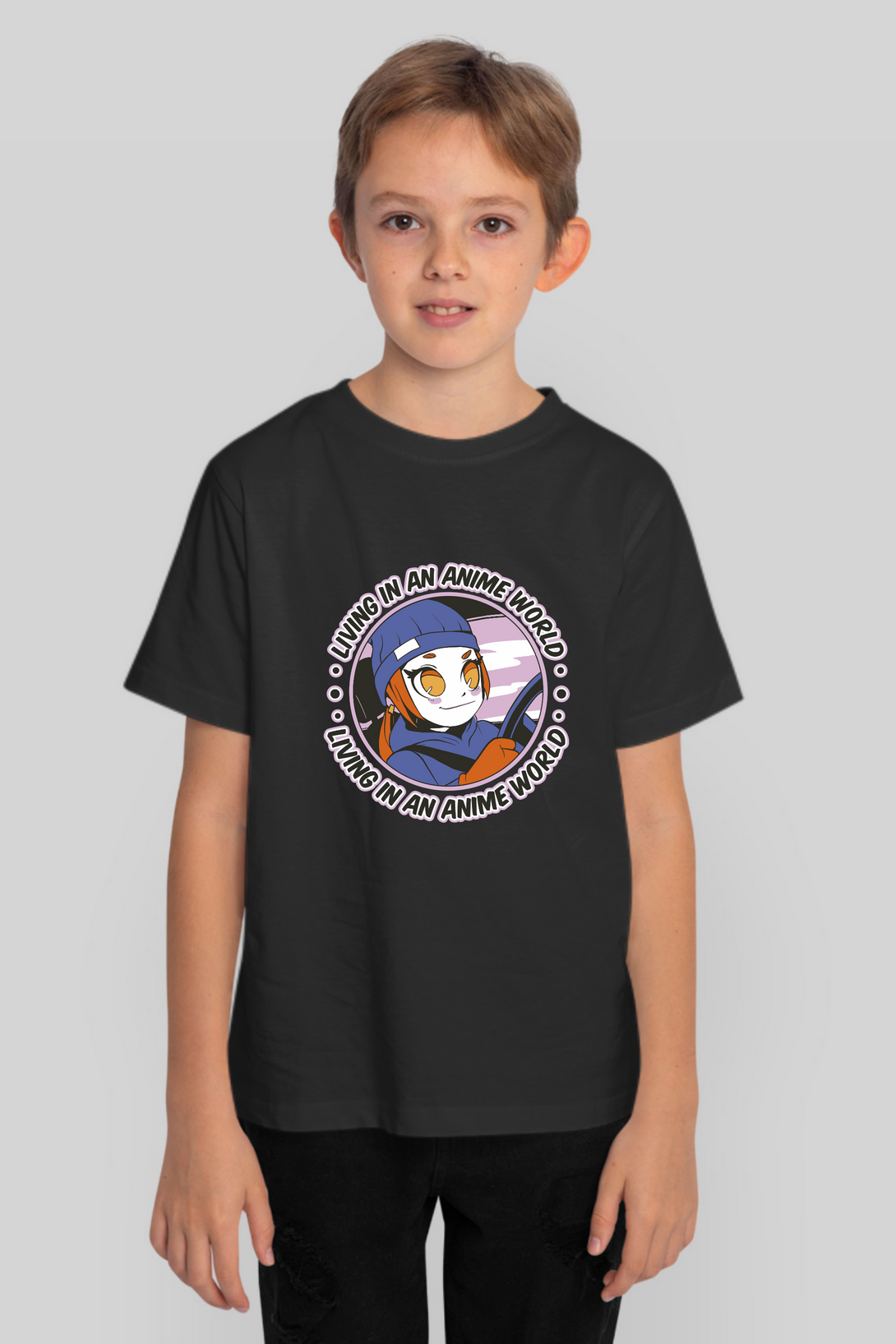 Cute Girl Driving Printed T-Shirt For Boy - WowWaves - 8
