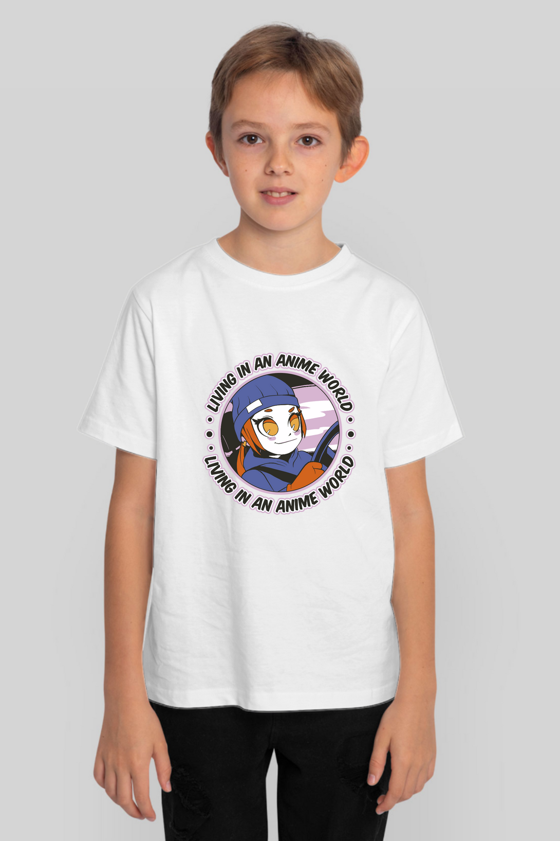 Cute Girl Driving Printed T-Shirt For Boy - WowWaves - 7