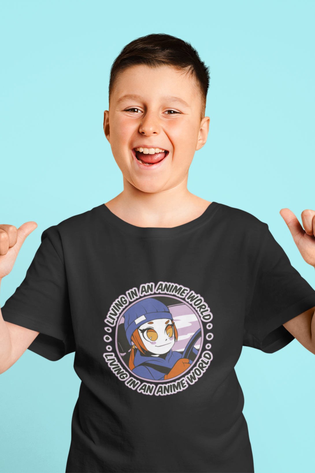 Cute Girl Driving Printed T-Shirt For Boy - WowWaves - 6