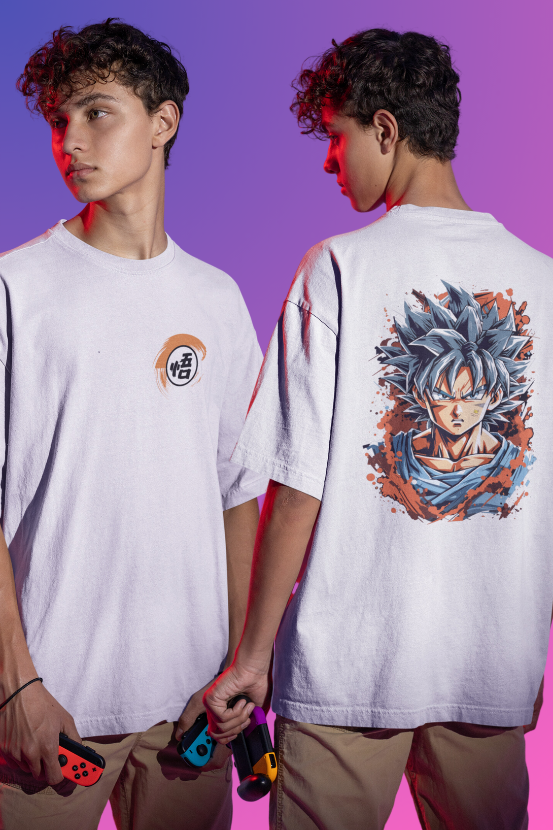 Anime Goku Printed Oversized T-Shirt For Men - WowWaves - 4