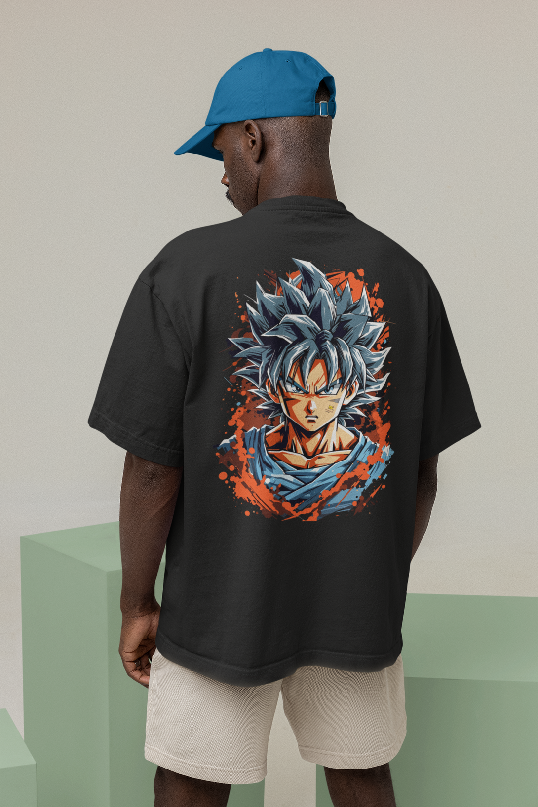 Anime Goku Printed Oversized T-Shirt For Men - WowWaves - 5