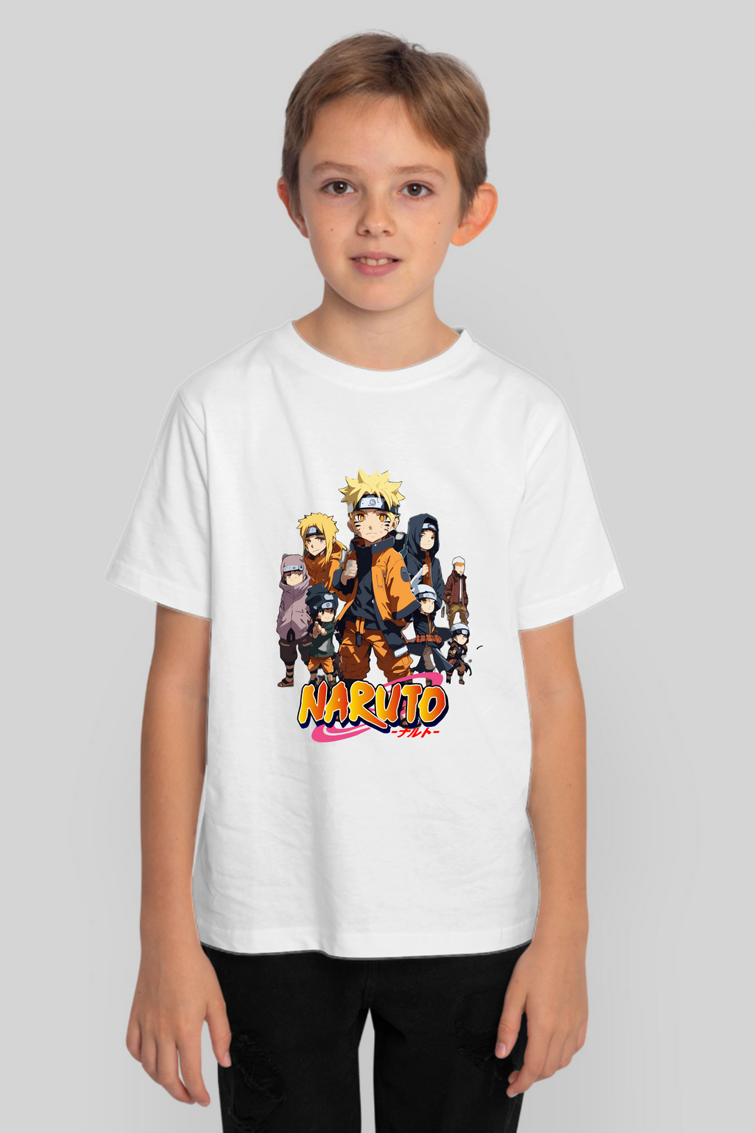 Anime Tiny Naruto Printed T-Shirt For Boy - WowWaves - 7