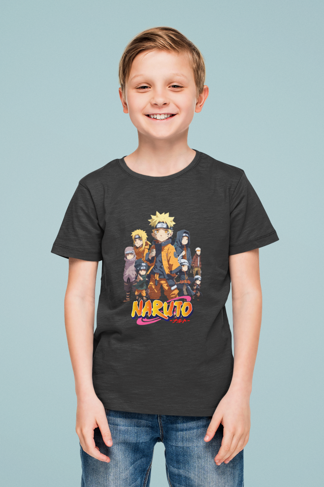 Anime Tiny Naruto Printed T-Shirt For Boy - WowWaves - 4