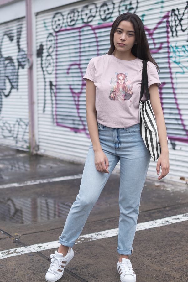 Artistic Student Printed T-Shirt For Women - WowWaves