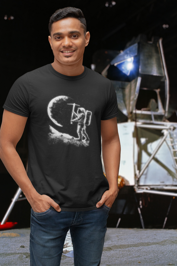Astro-Lunar Printed T-Shirt For Men - WowWaves