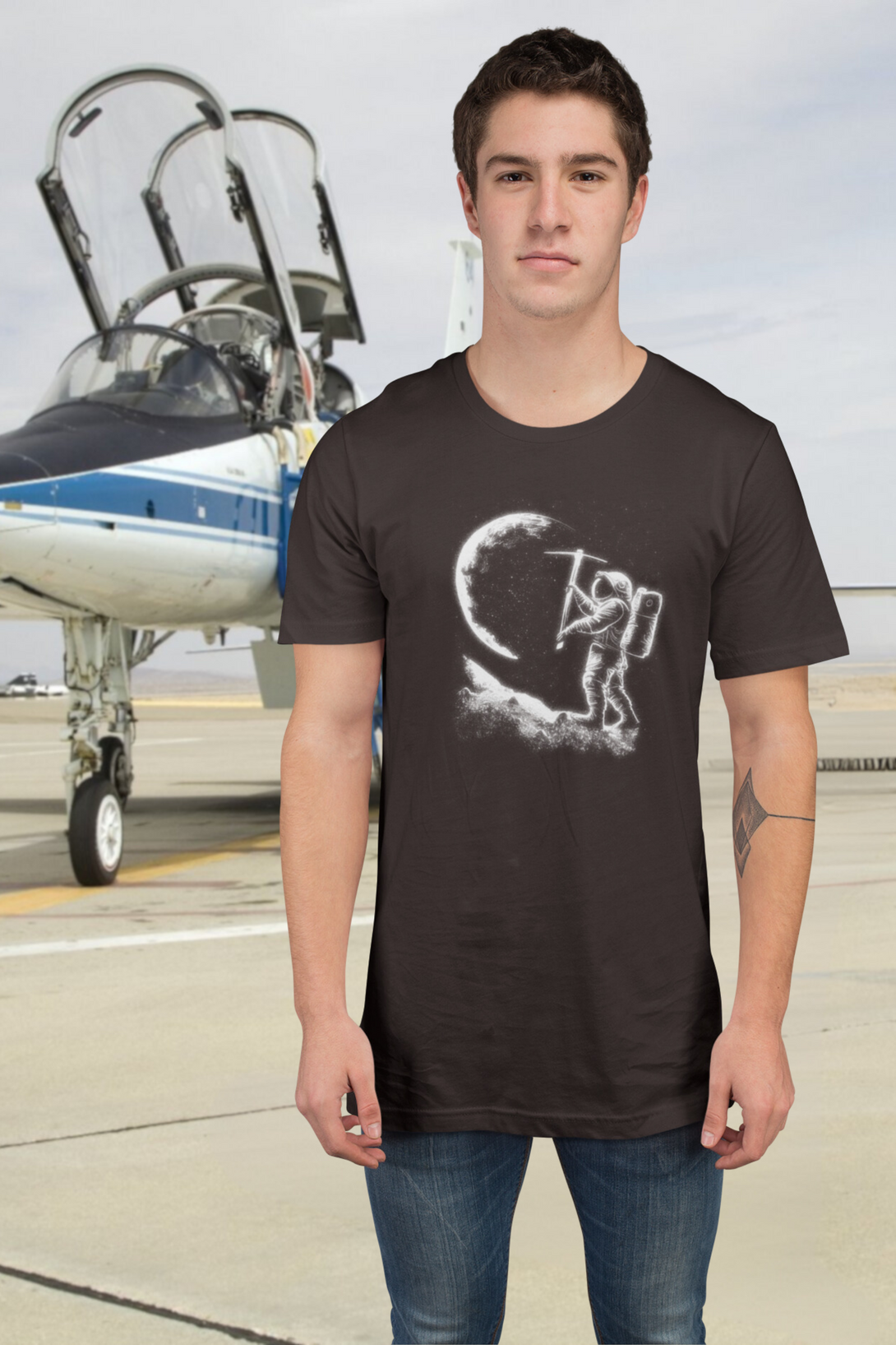 Astro-Lunar Printed T-Shirt For Men - WowWaves - 3