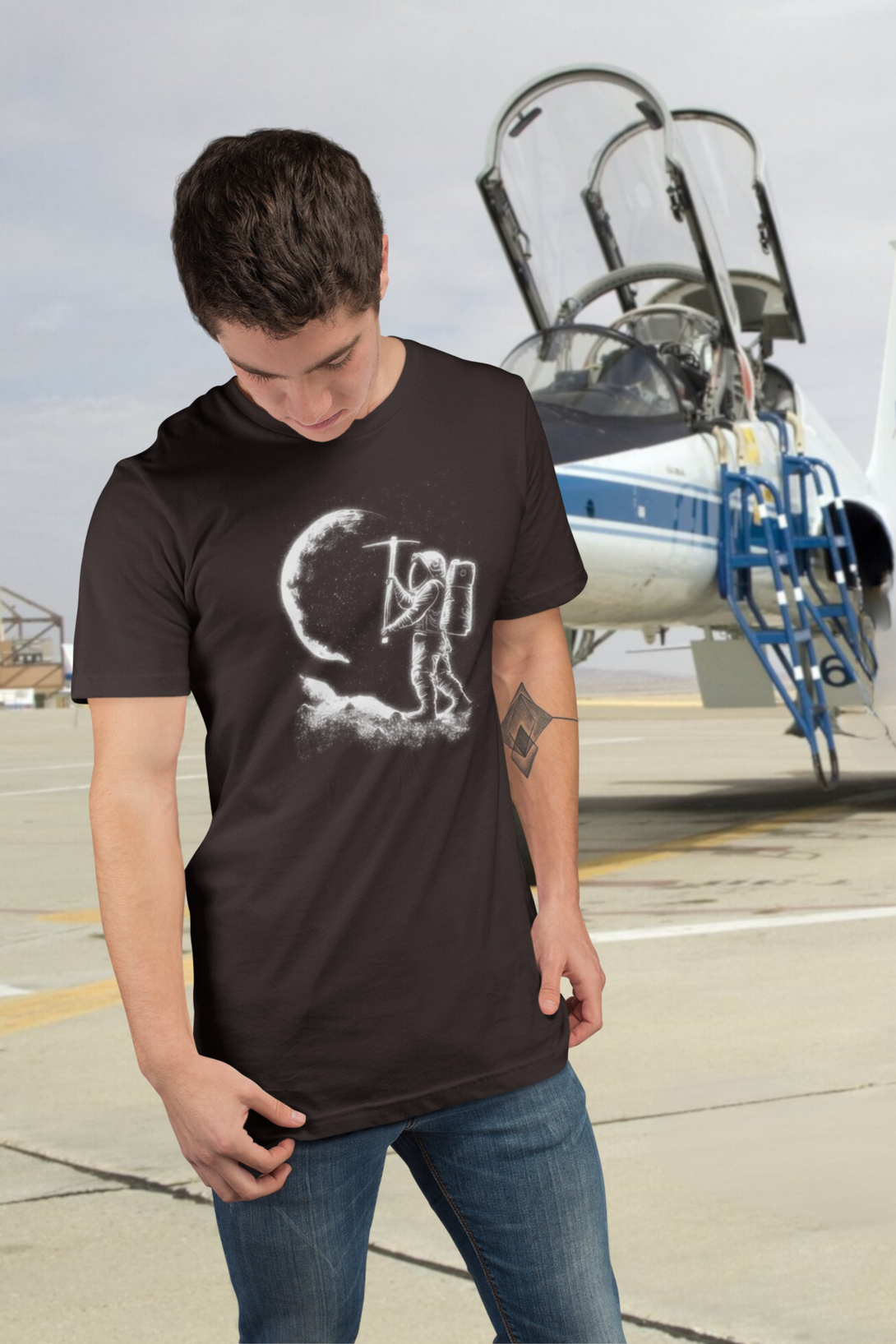 Astro-Lunar Printed T-Shirt For Men - WowWaves - 2