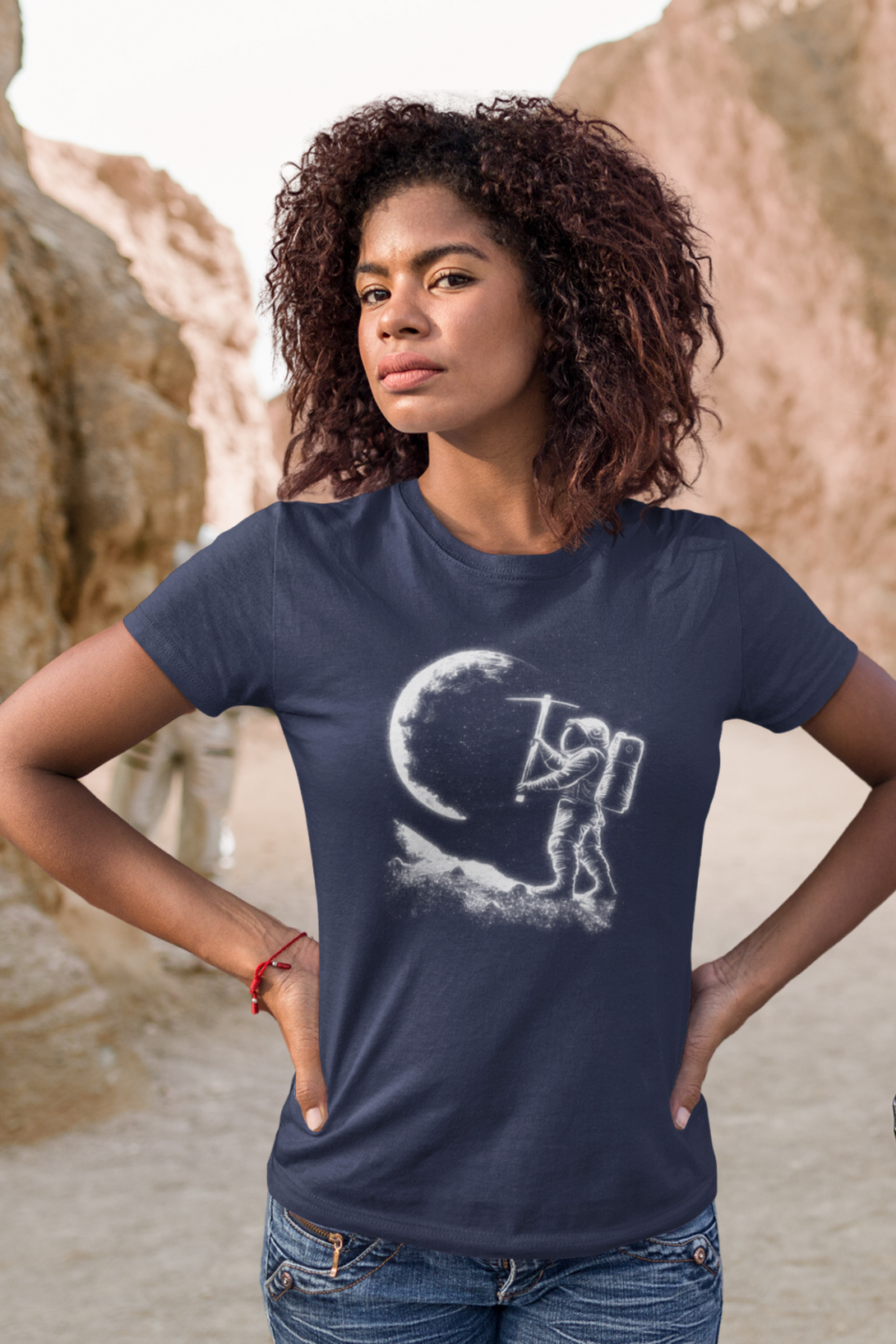 Astro-Lunar Printed T-Shirt For Women - WowWaves - 6