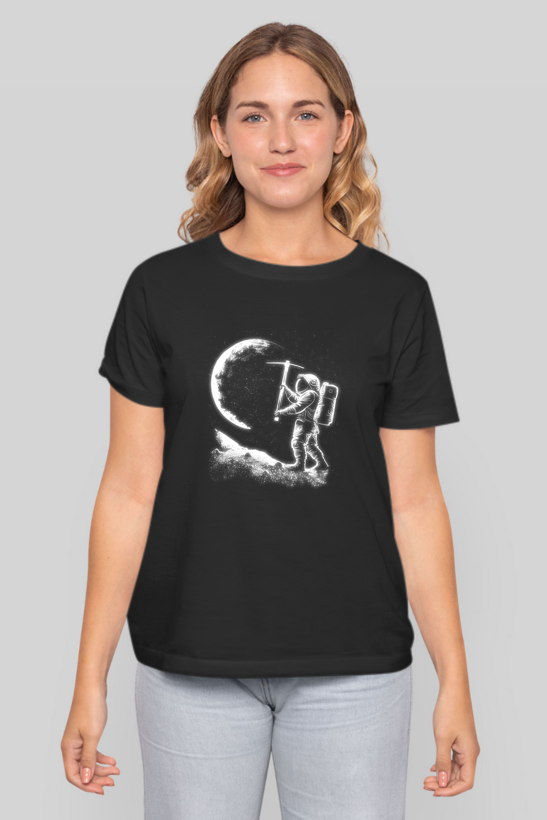 Astro-Lunar Printed T-Shirt For Women - WowWaves - 9