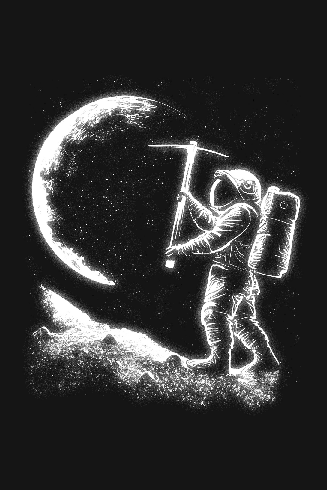 Astro-Lunar Printed T-Shirt For Women - WowWaves - 1