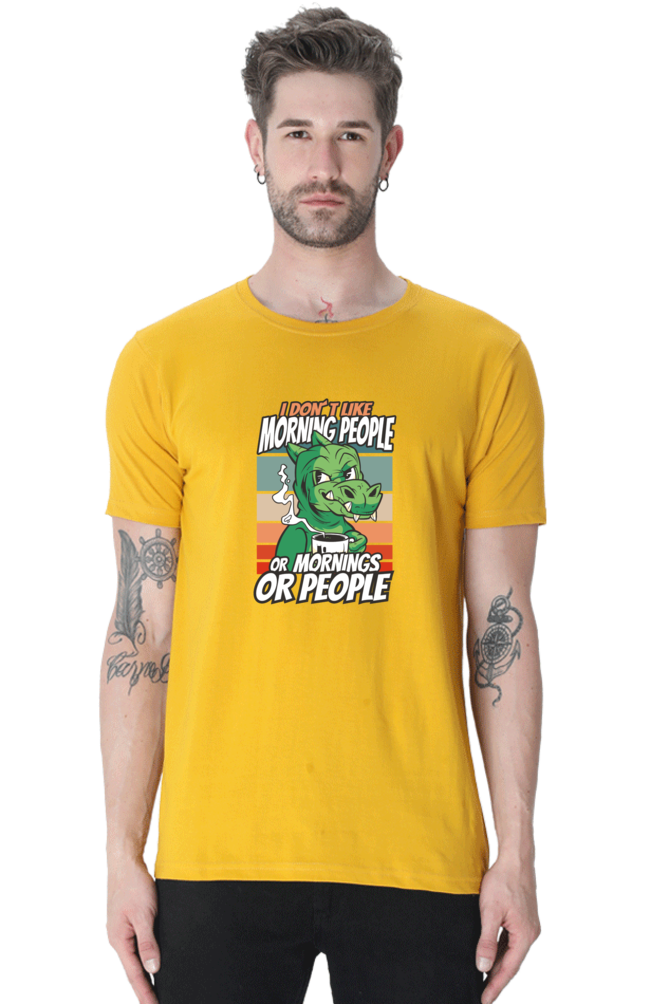 Introvert Dinosaur Printed T-Shirt For Men - WowWaves - 11