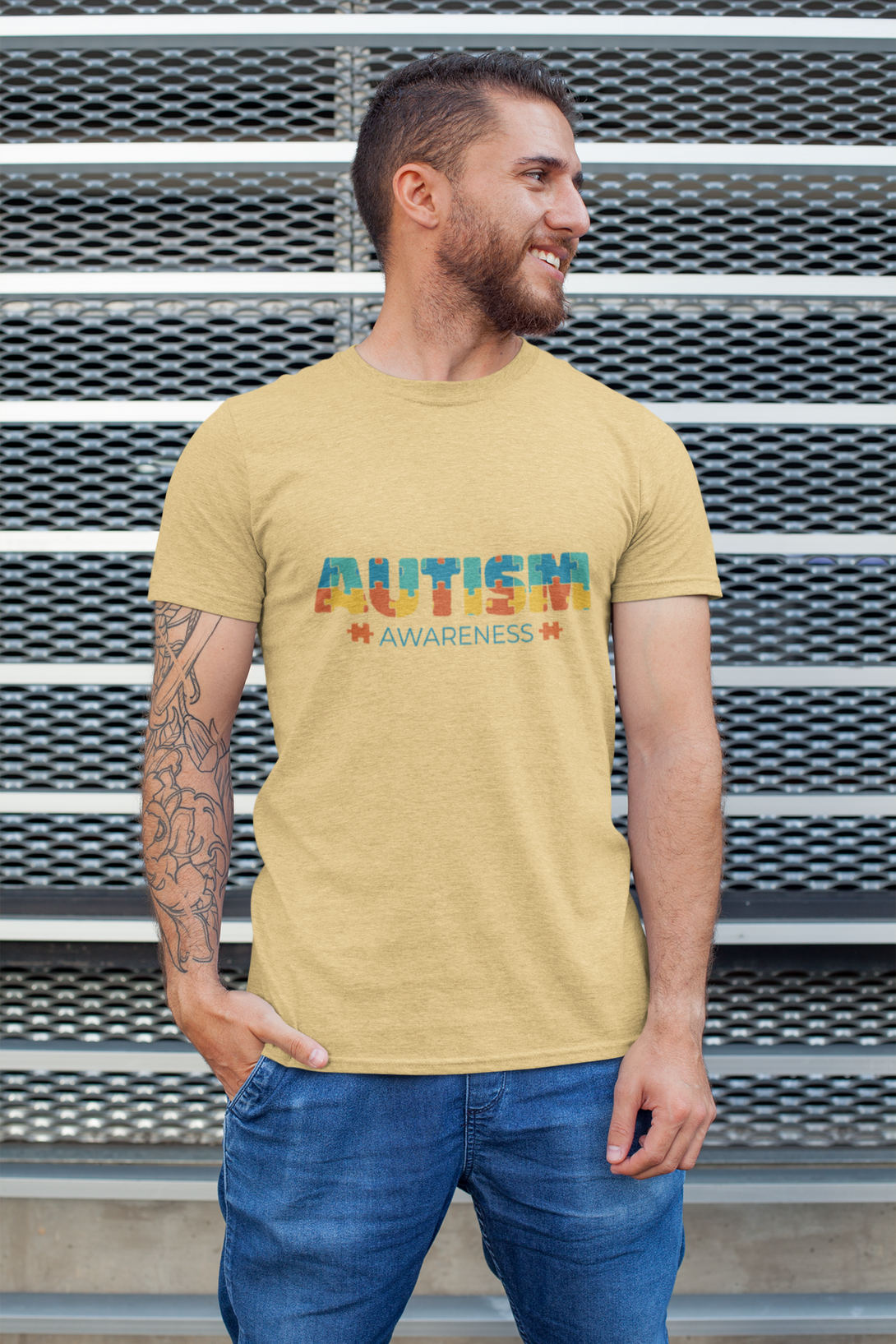 Autism Awareness Printed T-Shirt For Men - WowWaves - 5
