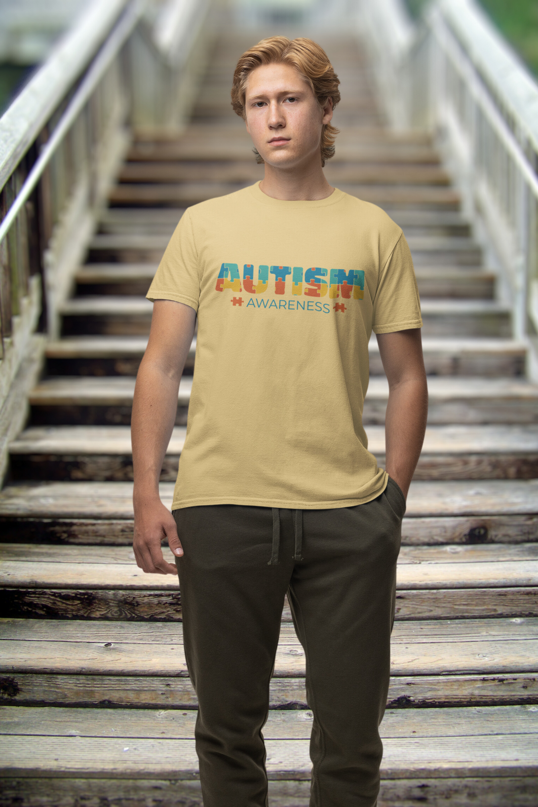 Autism Awareness Printed T-Shirt For Men - WowWaves - 6