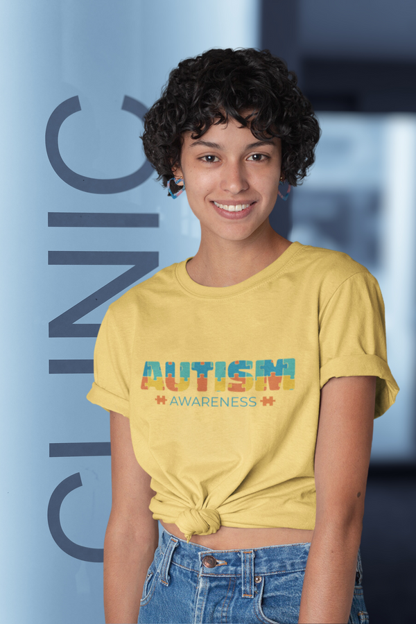 Autism Awareness Printed T-Shirt For Women - WowWaves