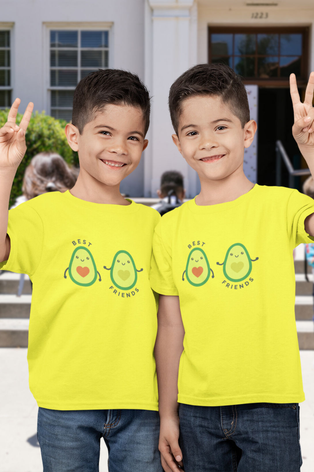 Avocado Friends Printed T-Shirt For Boy - WowWaves - 3