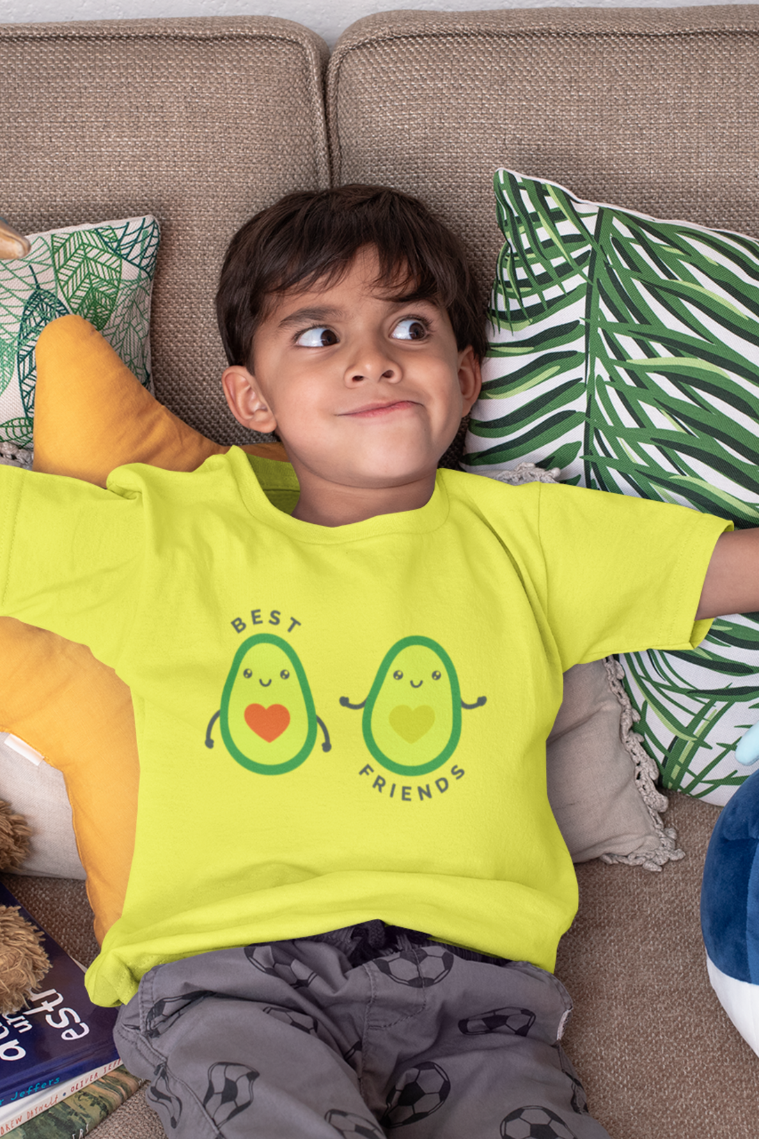 Avocado Friends Printed T-Shirt For Boy - WowWaves - 4