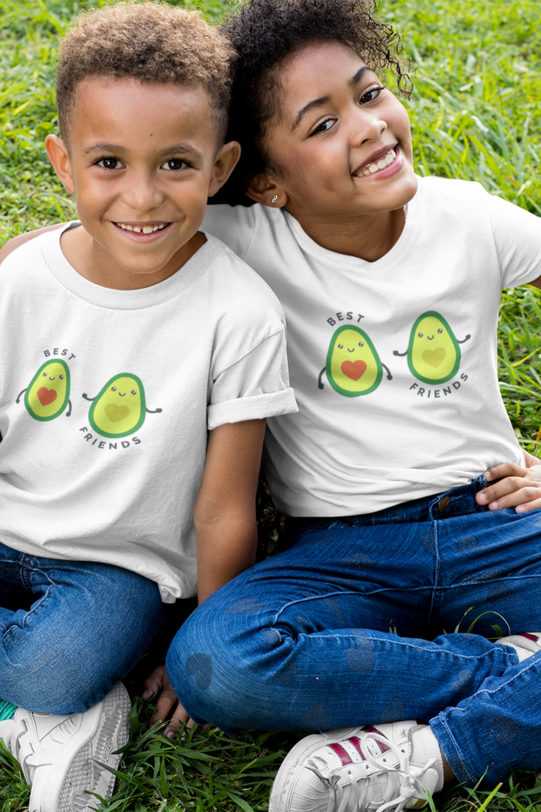 Avocado Friends Printed T-Shirt For Girl - WowWaves - 3