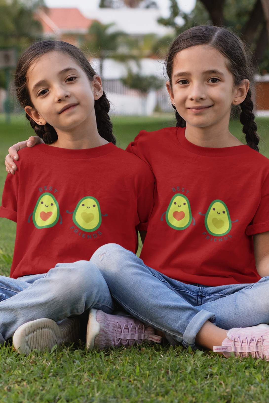 Avocado Friends Printed T-Shirt For Girl - WowWaves - 2