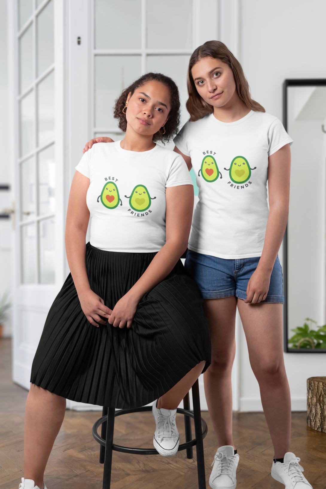 Avocado Friends Printed T-Shirt For Women - WowWaves - 6