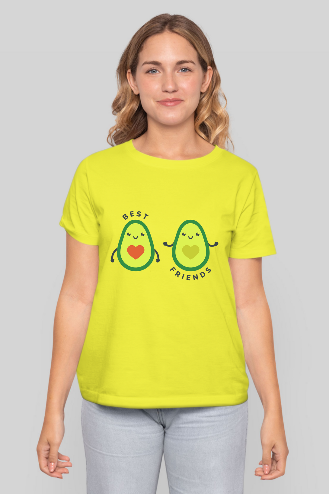 Avocado Friends Printed T-Shirt For Women - WowWaves - 8