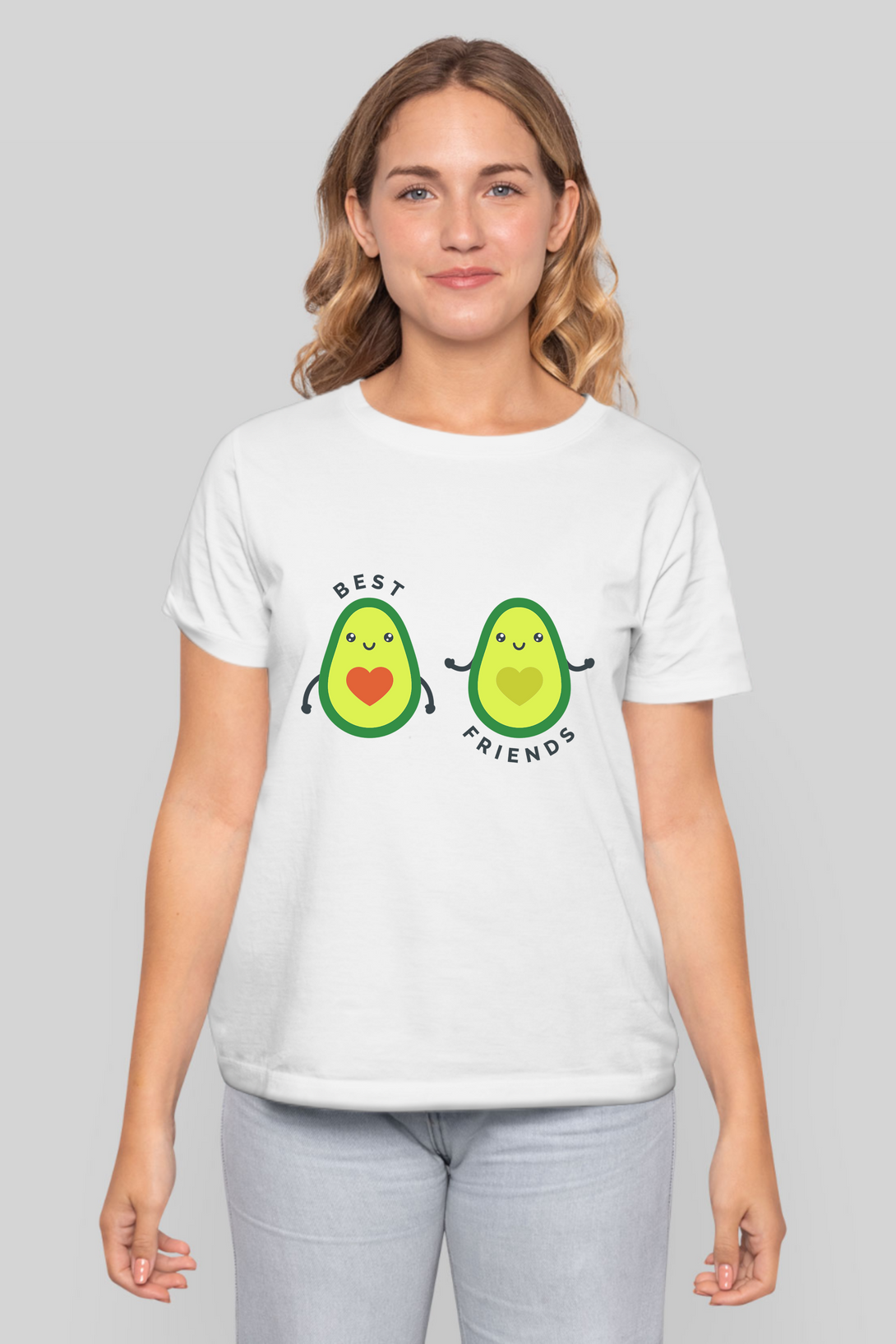 Avocado Friends Printed T-Shirt For Women - WowWaves - 7