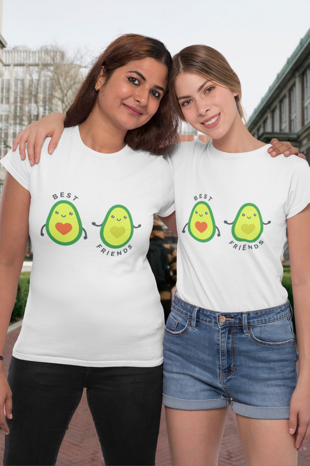 Avocado Friends Printed T-Shirt For Women - WowWaves - 2
