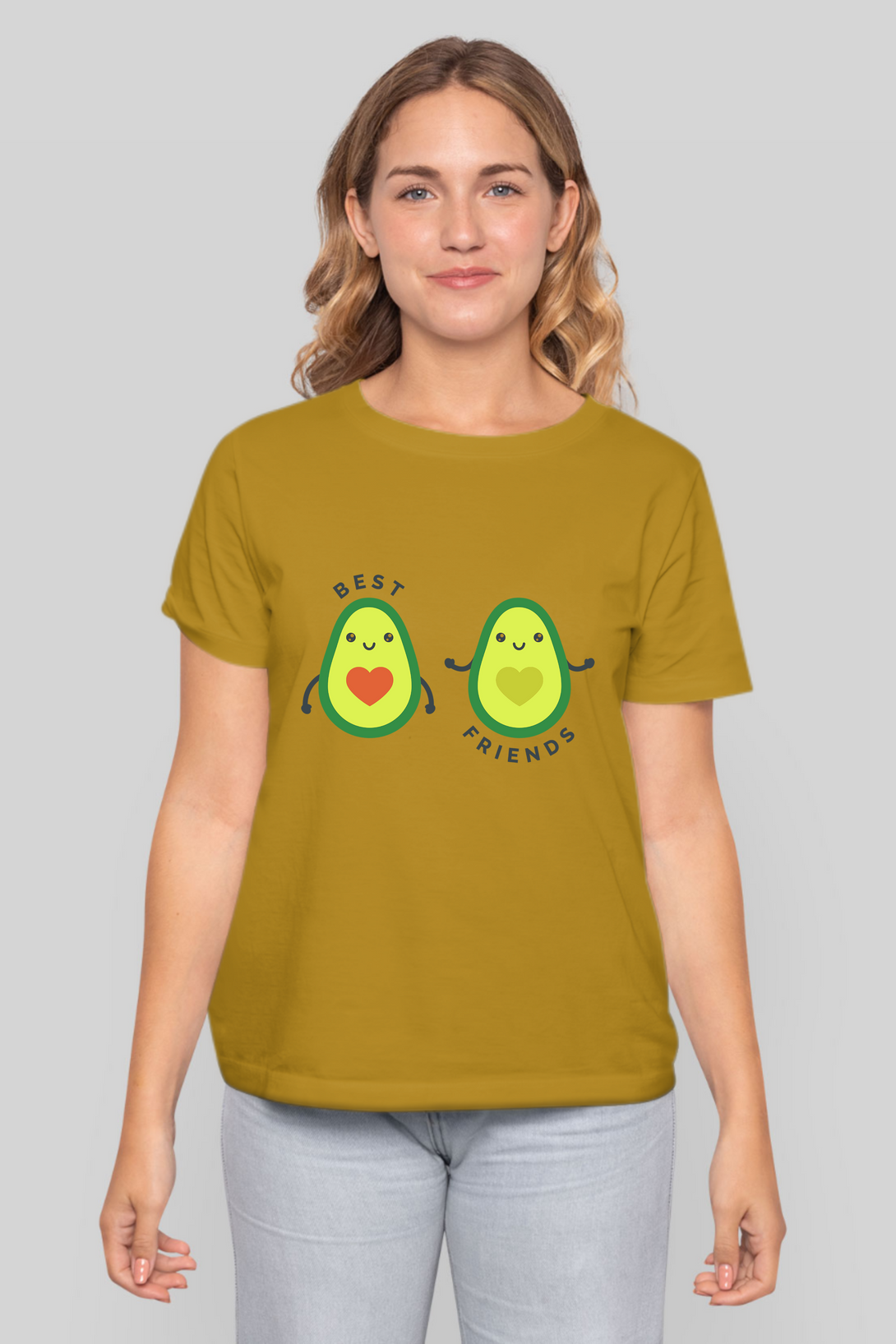 Avocado Friends Printed T-Shirt For Women - WowWaves - 9