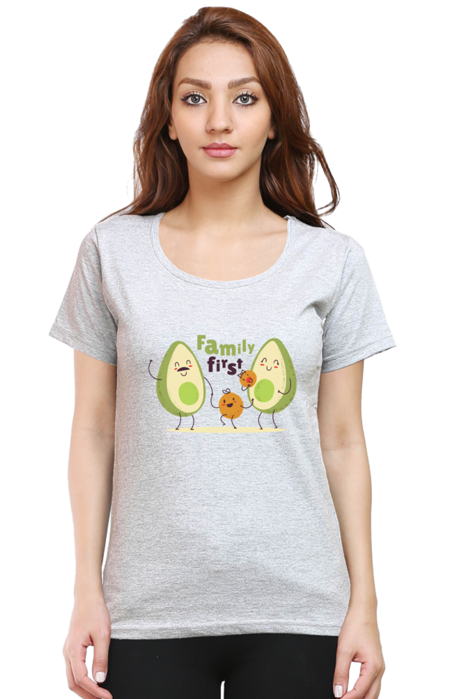 Avocado Love Printed Scoop Neck T-Shirt For Women - WowWaves - 8