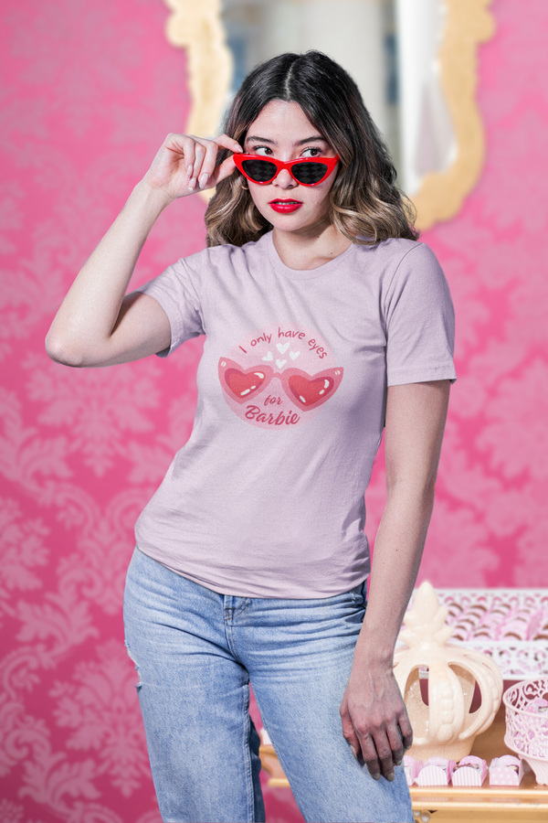 Barbie Eyes Printed T-Shirt For Women - WowWaves