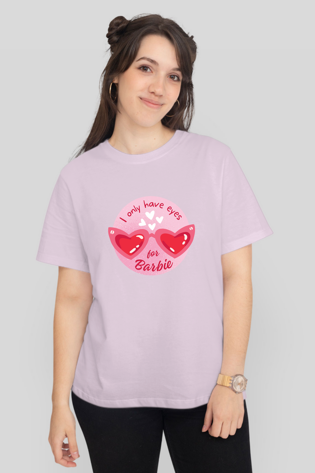 Barbie Eyes Printed T-Shirt For Women - WowWaves - 8