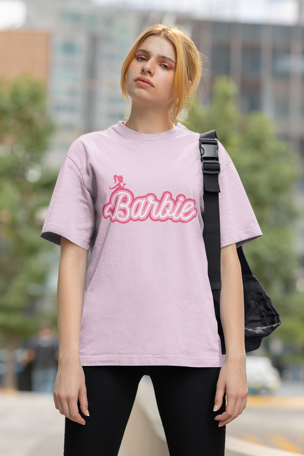 Barbie Printed Oversized T-Shirt For Women - WowWaves