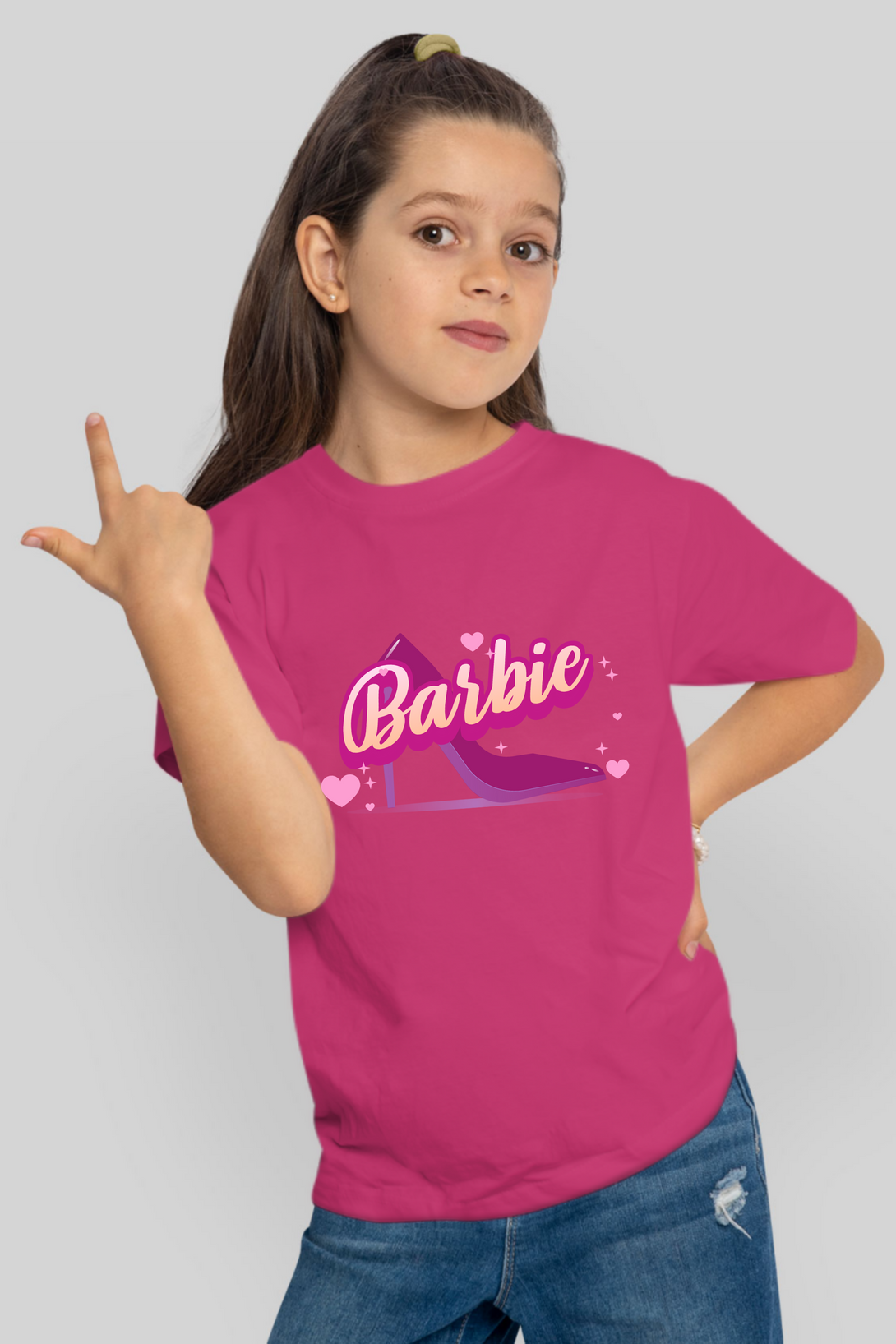 Barbie Printed T-Shirt For Girl - WowWaves - 7