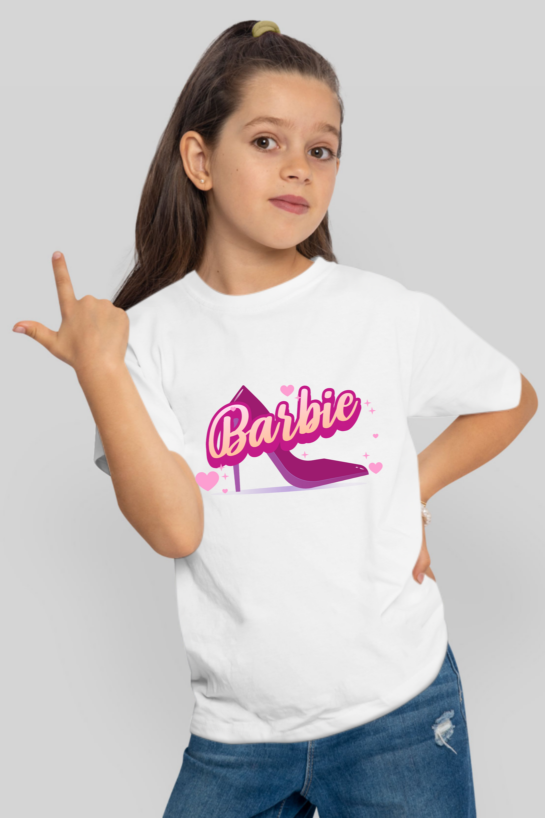 Barbie Printed T-Shirt For Girl - WowWaves - 8