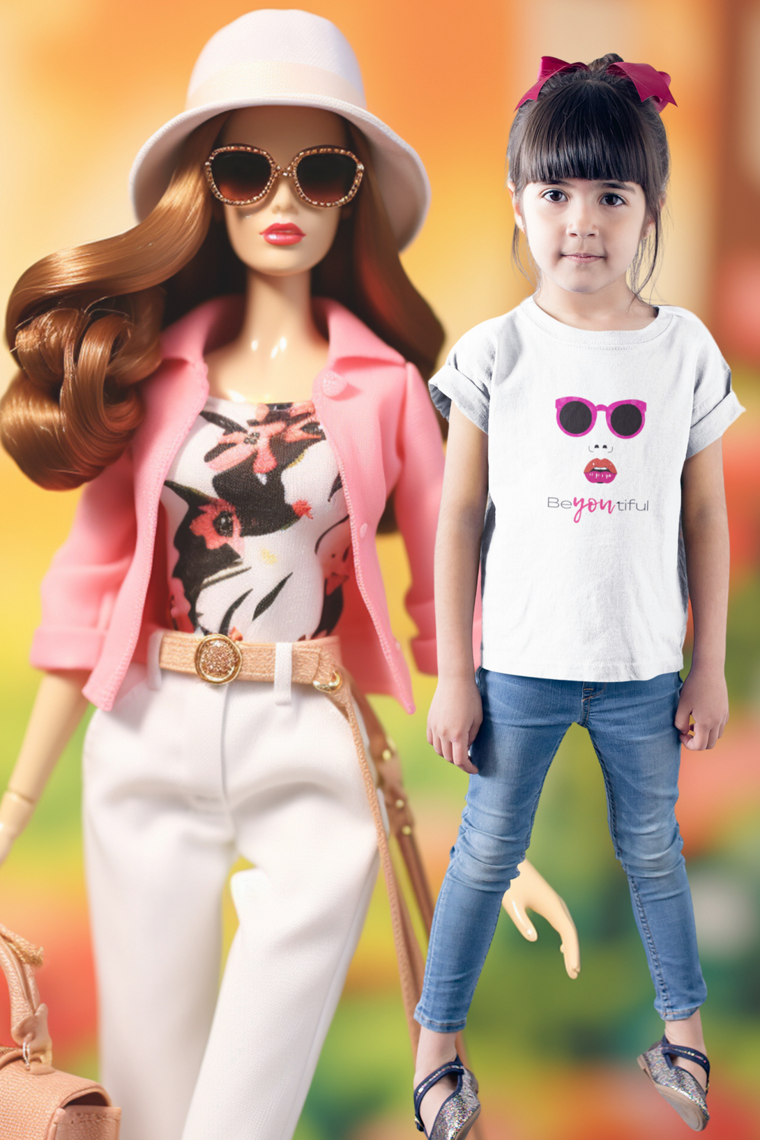 Barbie White Printed T-Shirt For Girl - WowWaves