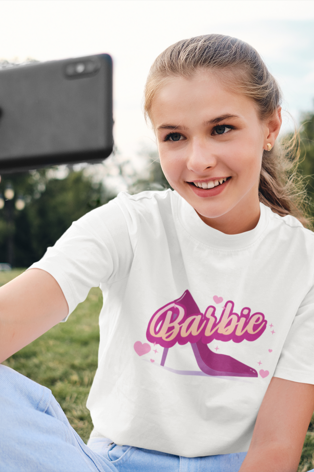 Barbie Sandal Printed T-Shirt For Women - WowWaves - 2