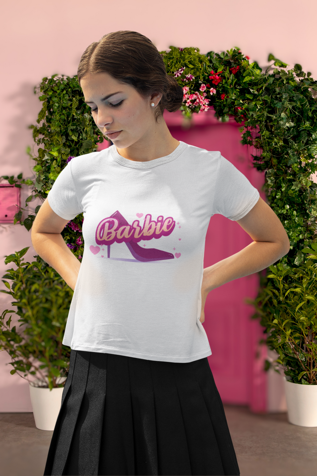 Barbie Sandal Printed T-Shirt For Women - WowWaves - 6