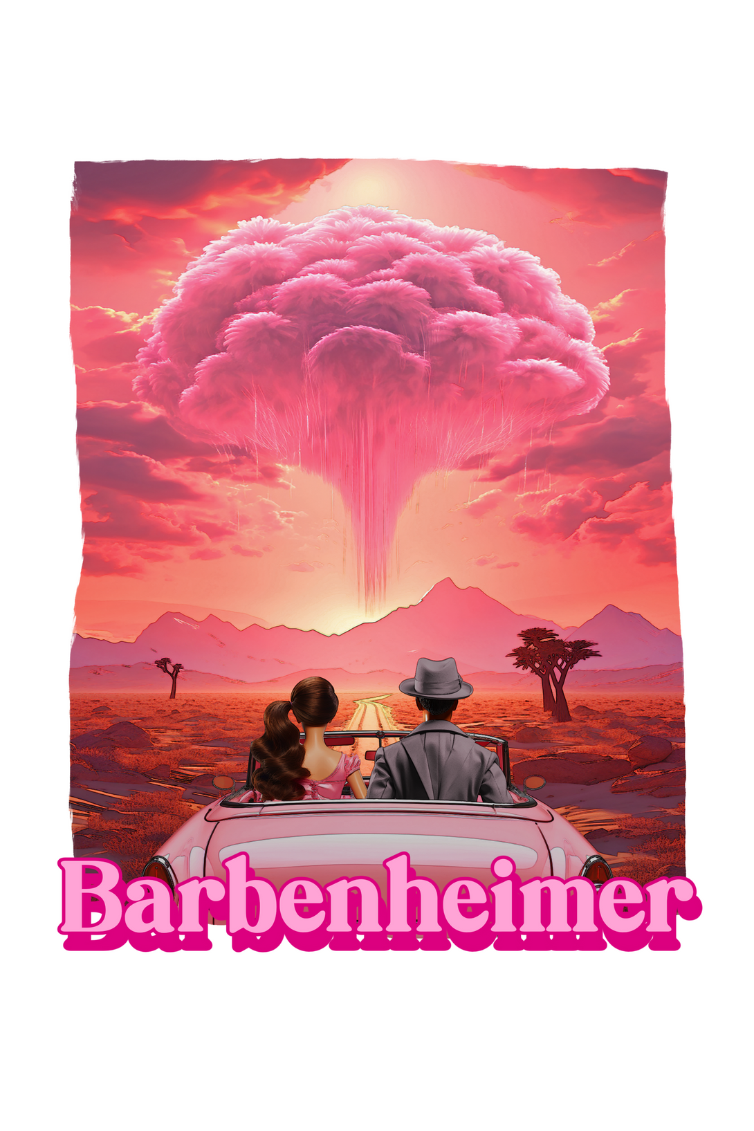 Barbienheimer Printed T-Shirt For Girl - WowWaves - 1