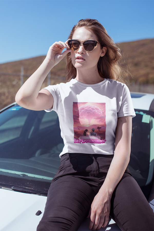 Barbienheimer Printed T-Shirt For Women - WowWaves