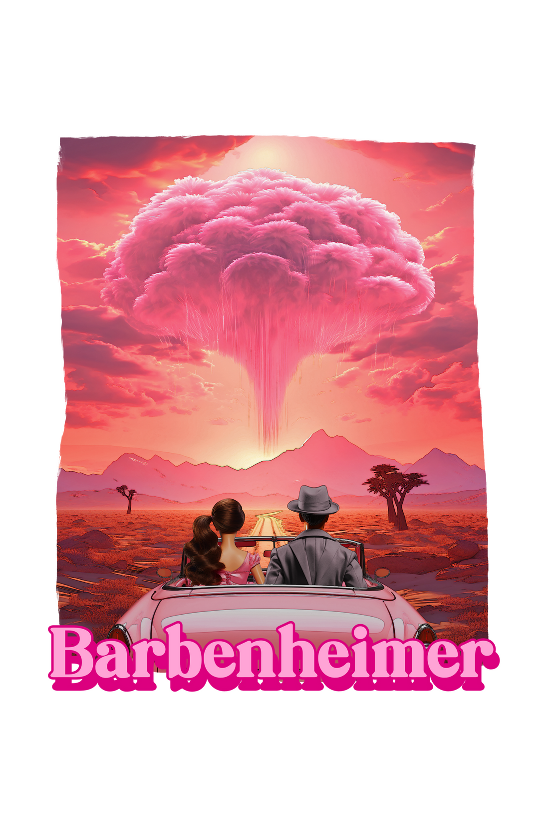 Barbienheimer Printed T-Shirt For Women - WowWaves - 1