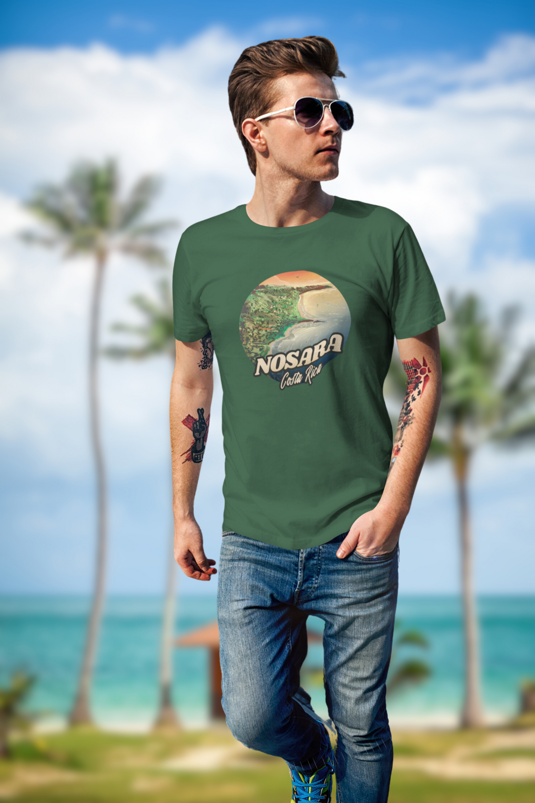 Beach Life Bliss Printed T-Shirt For Men - WowWaves - 8