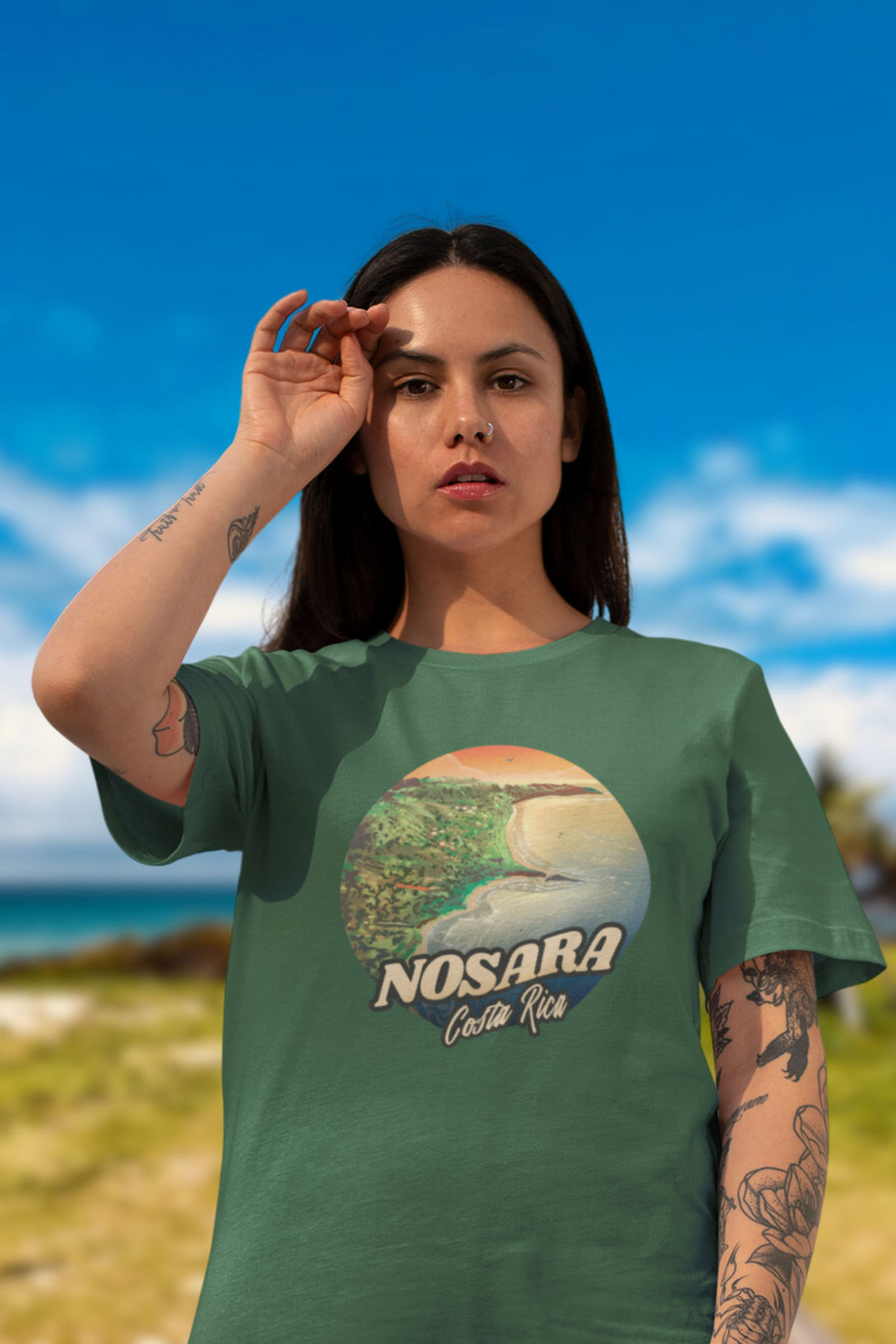 Beach Life Bliss Printed T-Shirt For Women - WowWaves - 8