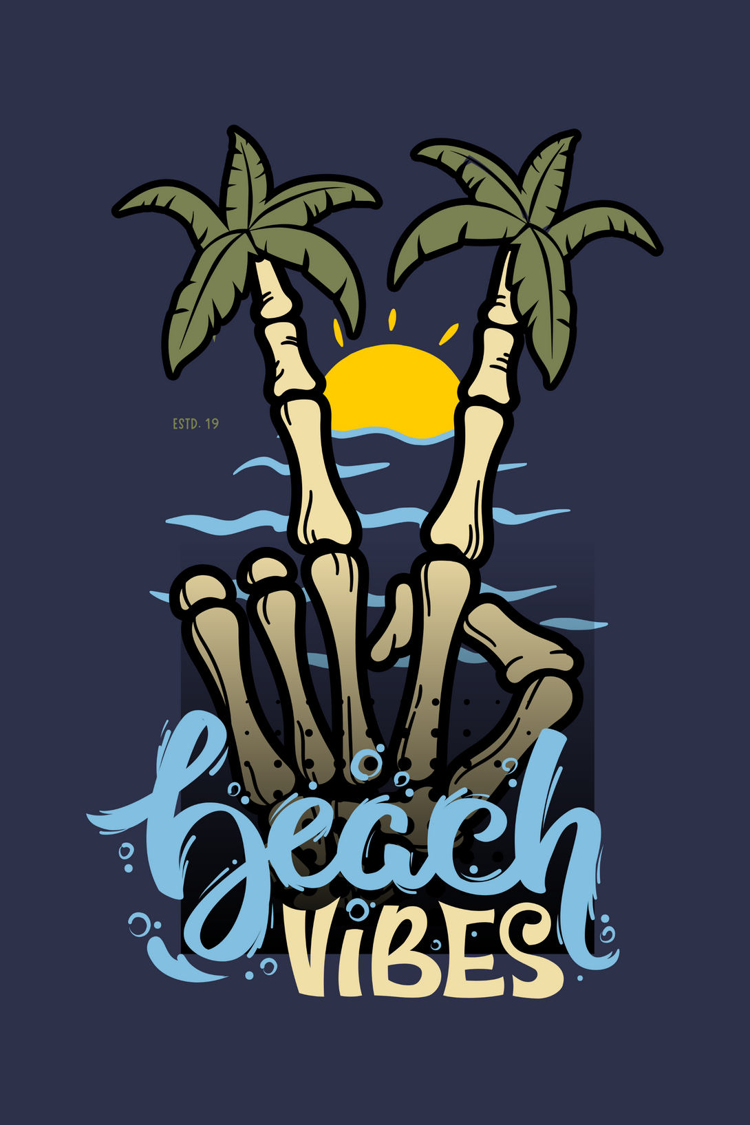 Beach Vibes Printed T-Shirt For Women - WowWaves - 1