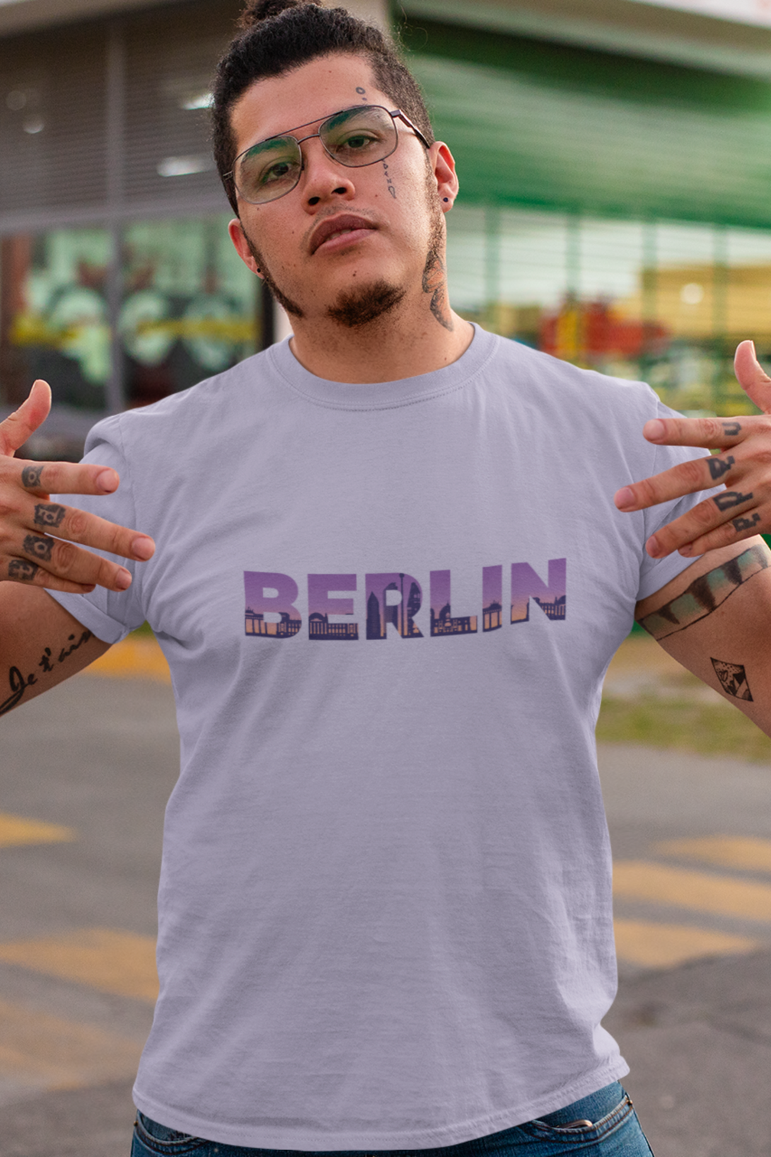 Berlin Skyline Printed T-Shirt For Men - WowWaves - 9