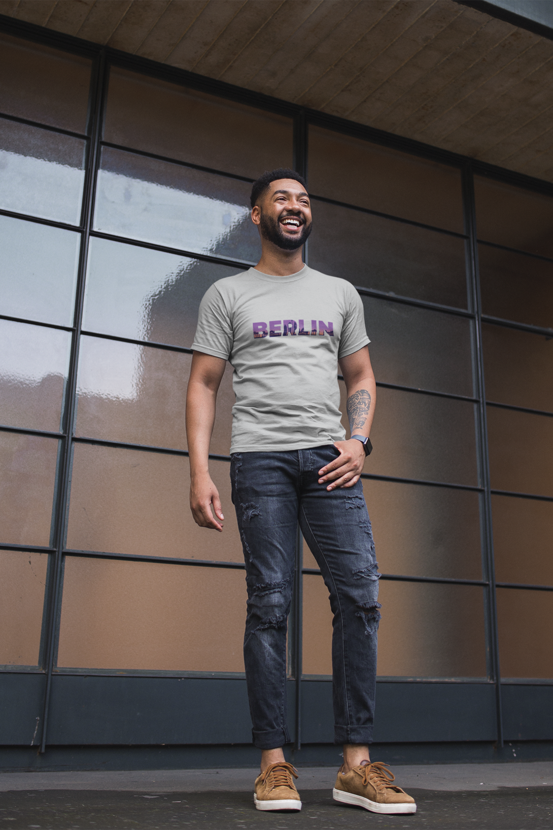 Berlin Skyline Printed T-Shirt For Men - WowWaves - 3