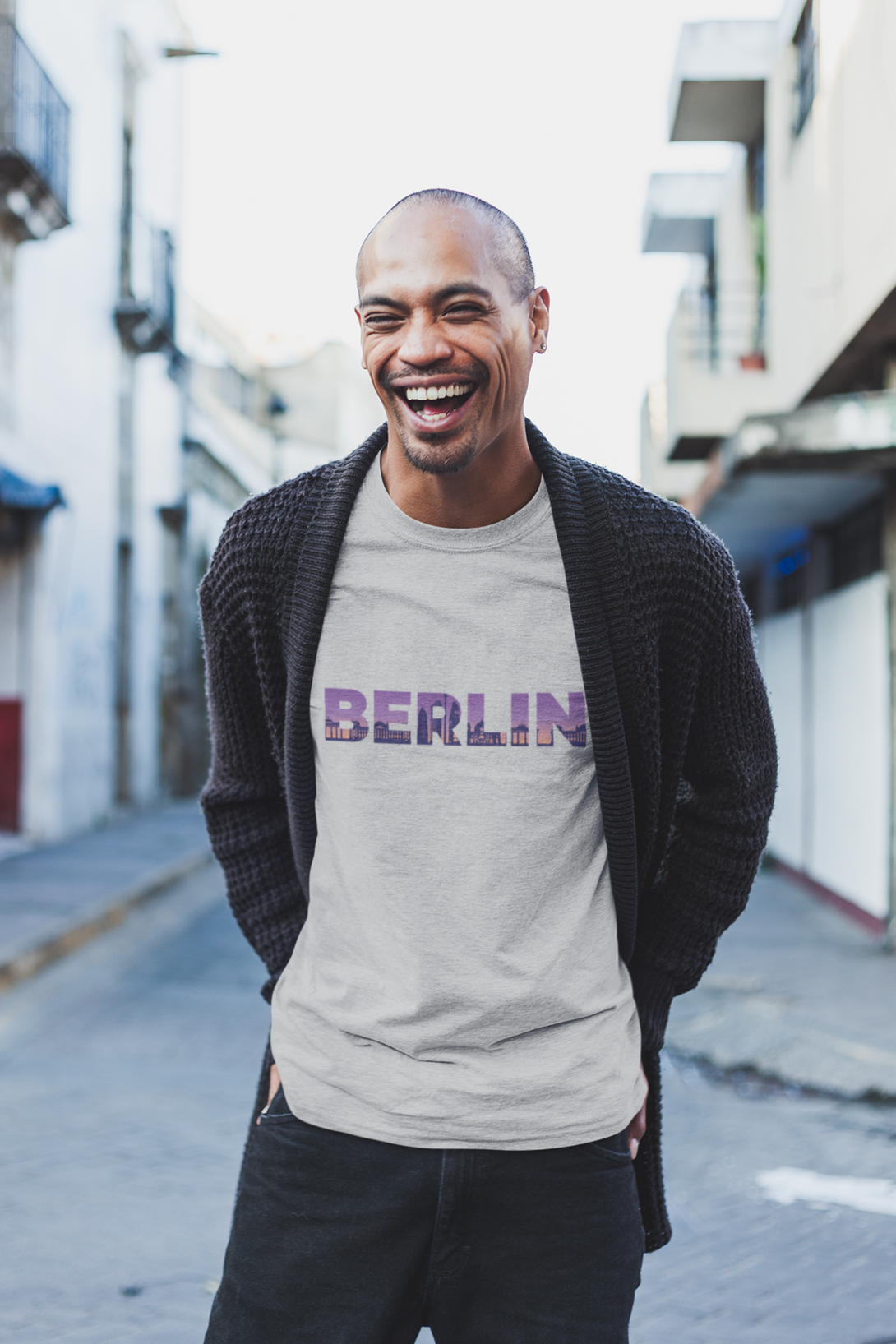 Berlin Skyline Printed T-Shirt For Men - WowWaves - 4