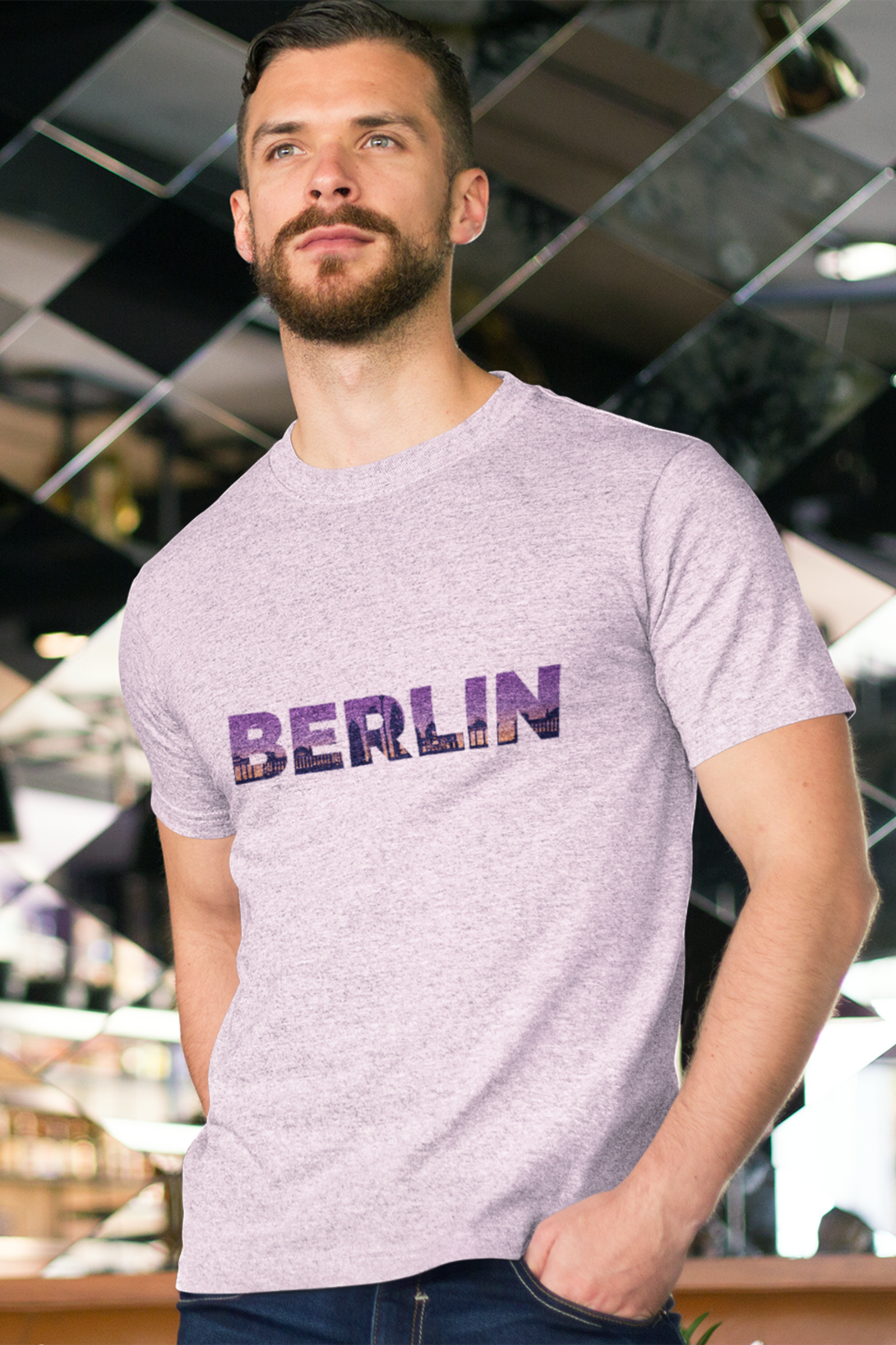 Berlin Skyline Printed T-Shirt For Men - WowWaves - 6