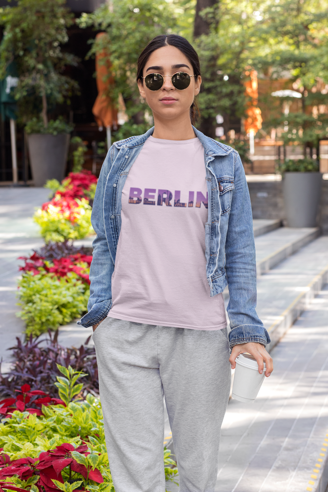 Berlin Skyline Printed T-Shirt For Women - WowWaves - 3