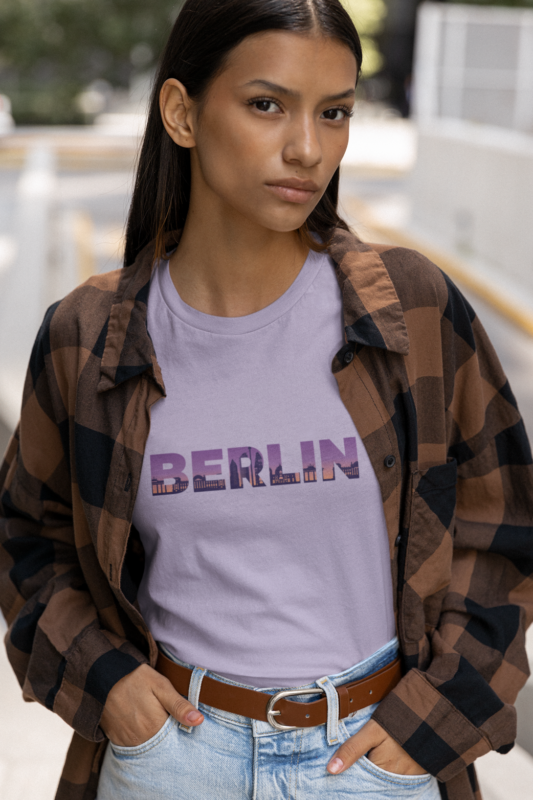 Berlin Skyline Printed T-Shirt For Women - WowWaves - 8